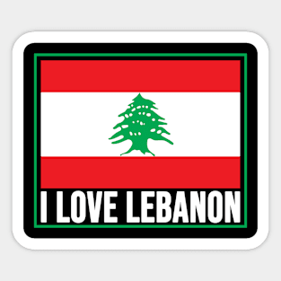 I Love Lebanon, Lebanese flag, Lebanon Flag, Lebanon Sticker